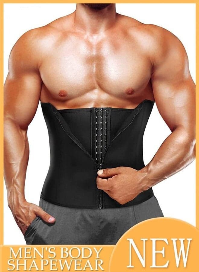 High Waist Shapewear Girdle for Men Protect Waist Shaping Belt Tummy Control Shapewear Sport Workout Slimming Body Shaper Bands (L)