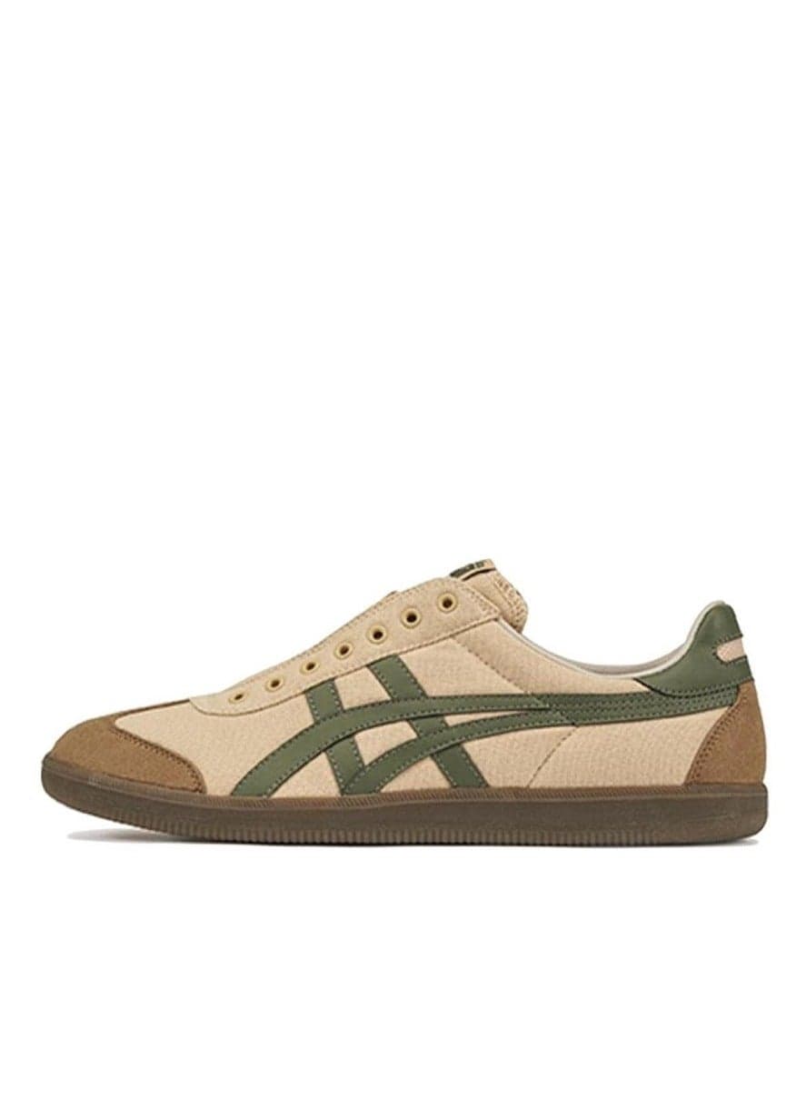 Tokuten Slip-on Casual Colorblock Sneakers Brown/Green
