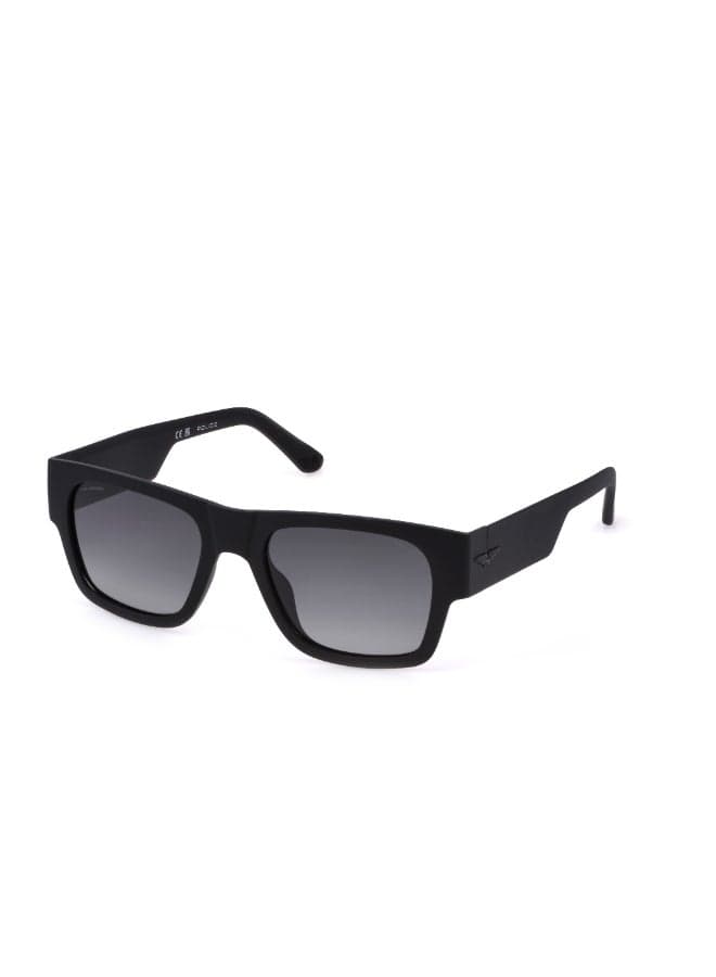 Police Square Full-Rim Sunglasses OCEAN MAXI 1 SPLP23M Matt Black Frame, Polarized smoke gradient Lenses
