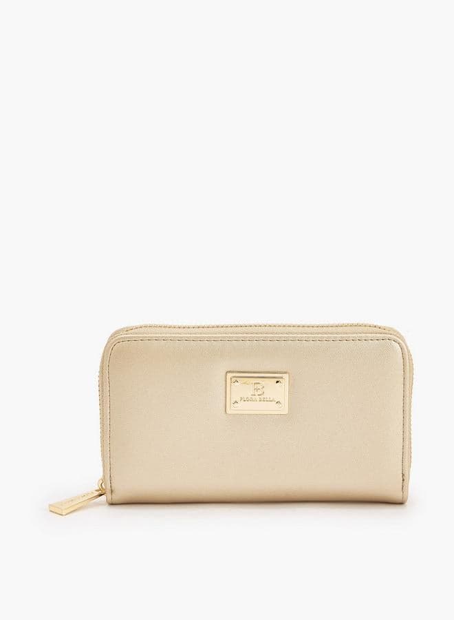 Logo Accent Zip Around Wallet