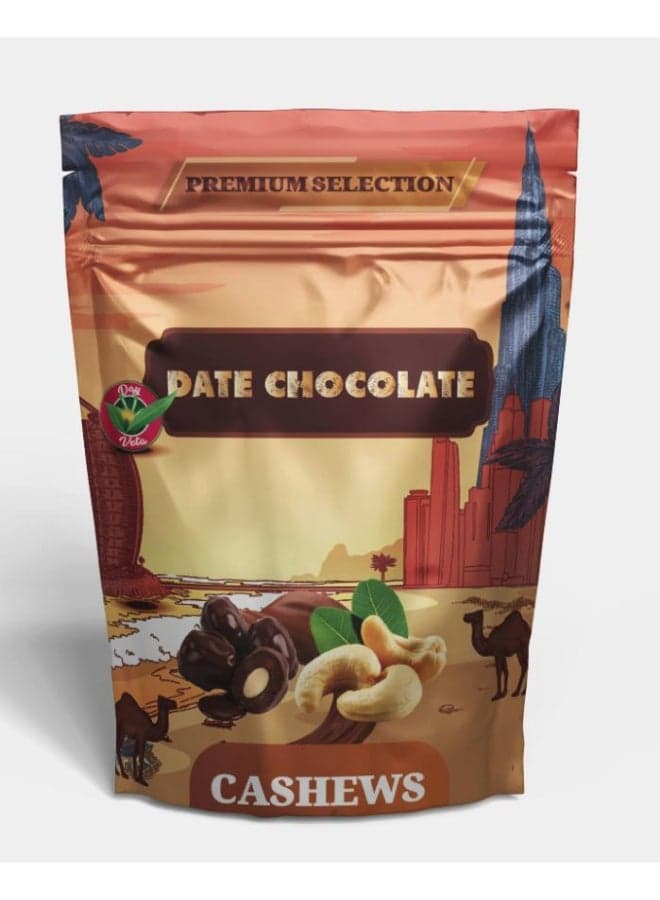Day Veta Premium Date Chocolate with Cashews – Chocolate Covered Dates with Cashew Filling – Premium Selection Sweet Snack 400Gm
