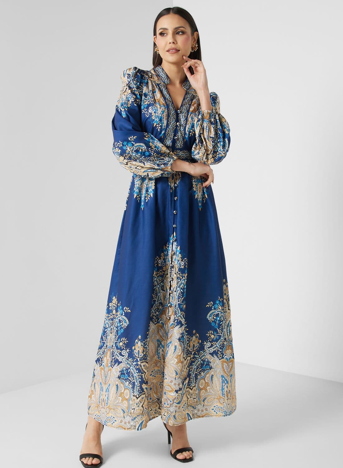 Paisley Print Maxi Dress