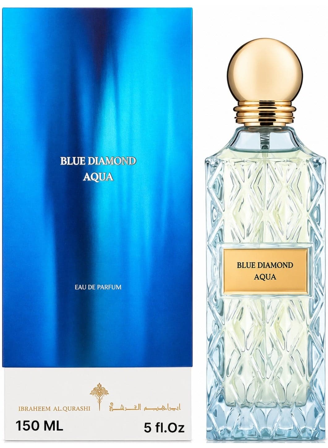 Blue Diamond Aqua 150ML Luxury Fresh Aquatic Long Lasting Unisex Perfume | Premium Arabic Fragrance For Men & Women