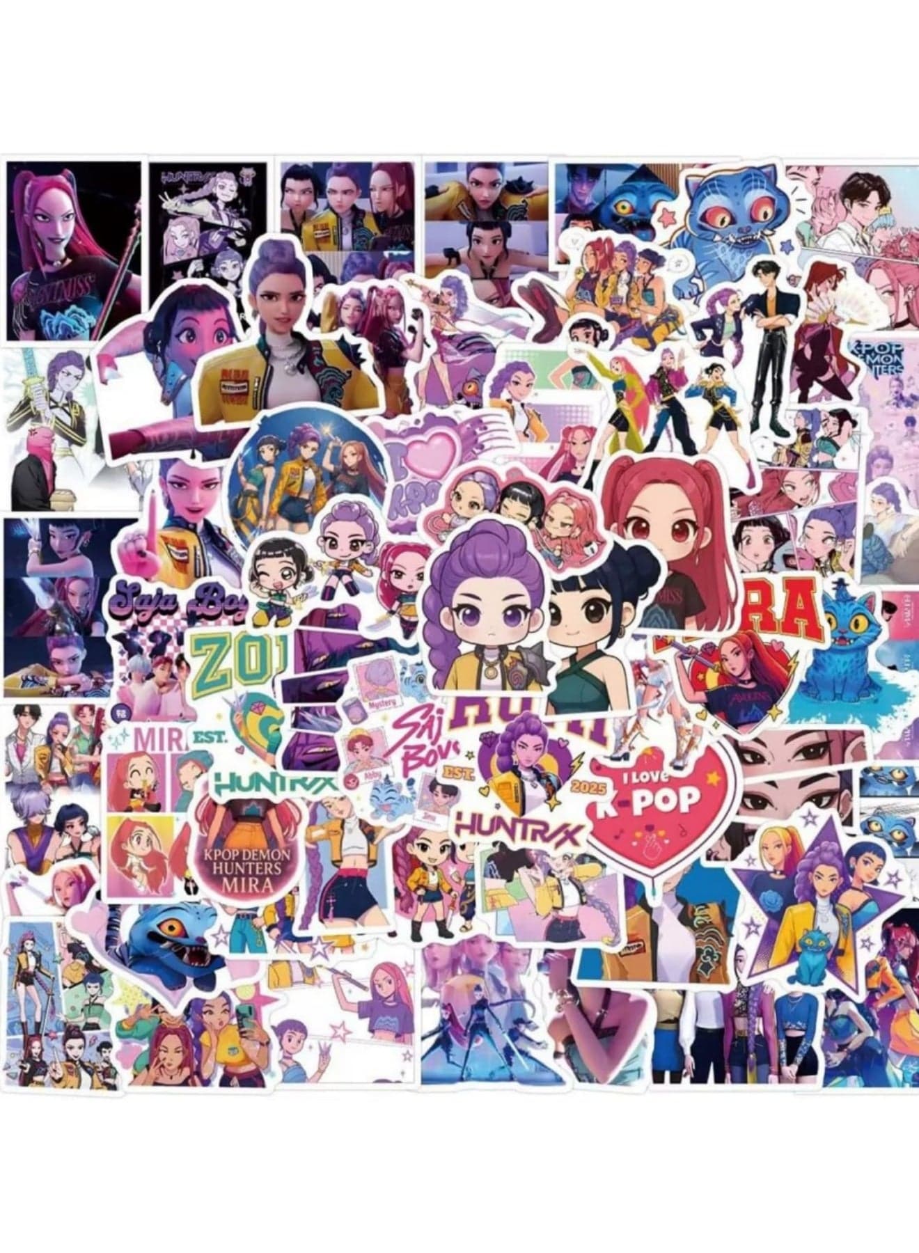 110-Piece KPop Demon Hunters Stickers Waterproof Vinyl Stickers for Laptop