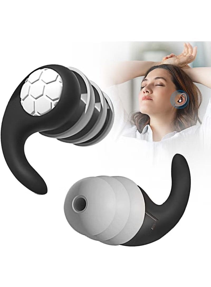 Earplugs for Sleeping Noise Cancelling Ear Plugs for Kids & Adult Reusable Noise Reduction Ear Plugs Ear Protection Sleep Ear Plugs for Sleeping Snoring Work Swimming Travel Studying Concerts