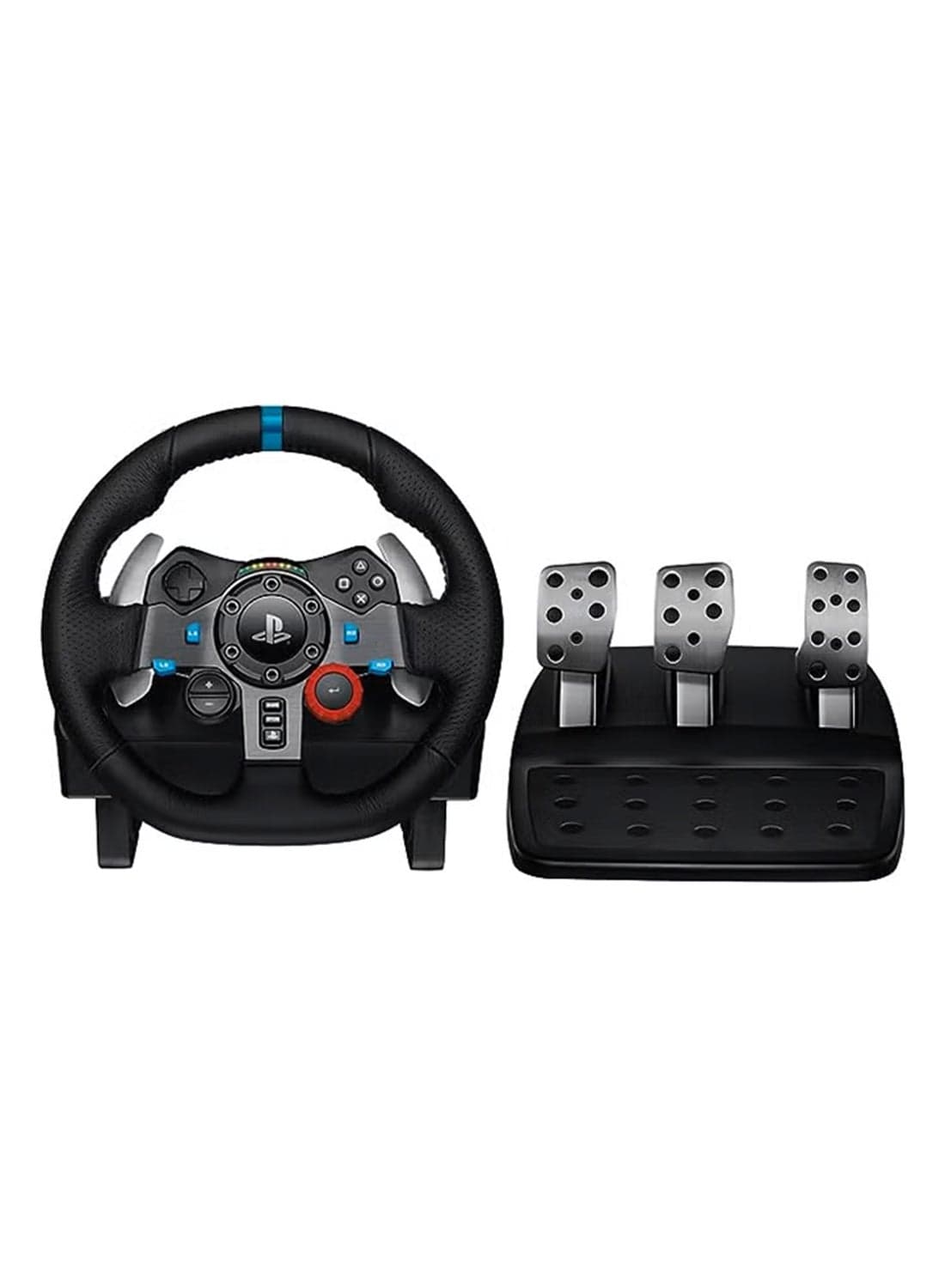 Logitech G29 Driving Force Racing Wheel & Pedals – Dual-Motor Force Feedback, 900° Rotation, Leather-Wrapped Wheel, Stainless Steel Pedals, PS4/PS3/PC Compatible, On-Wheel Controls & Paddle Shifters - Black I 941-000113