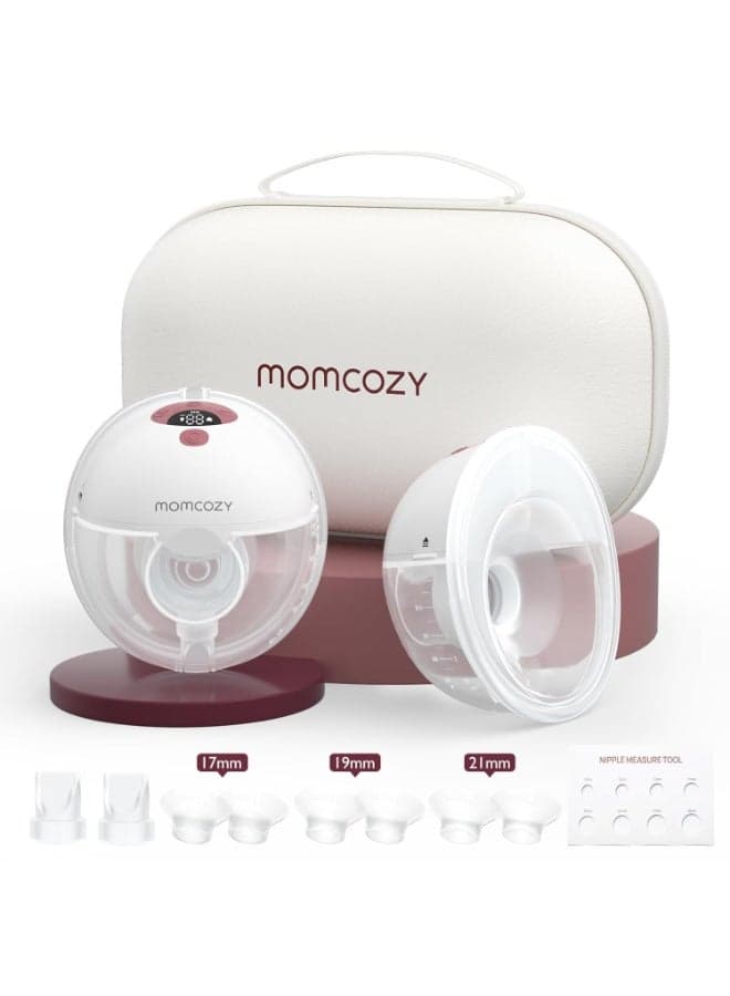 Electric, Hands Free, Portable M5 Double Breast Pump With 3 Modes And 9 Levels, Red