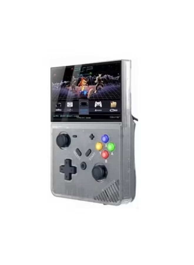 M18 Retro Handheld Game Console with 4.3-Inch HD Screen, Preloaded Classic Games, Portable Gaming Player, Long-Lasting Battery, and Multi-Media Support for Music & Video Playback – Ergonomic Pocket-Sized Console in Black Transparent for Travel, Home, and Outdoor Fun