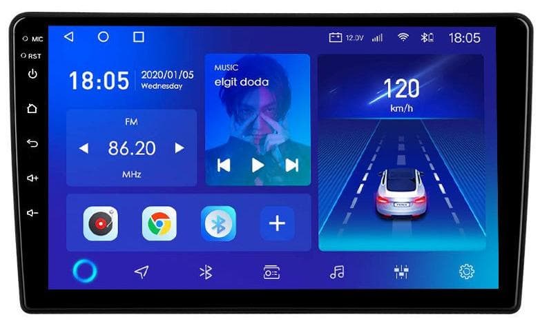 9 Inch Android Screen For Car 1GB RAM Support Apple Carplay Android Auto Full HD Touch Screen Display built In Bluetooth USB Radio WiFi PlayStore Night Vision Camera included