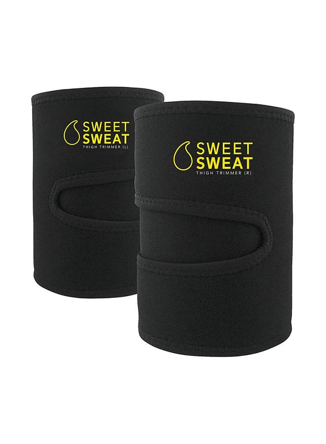 Sweet Sweat Thigh Trimmer for Women and Men Black /yellow Medium