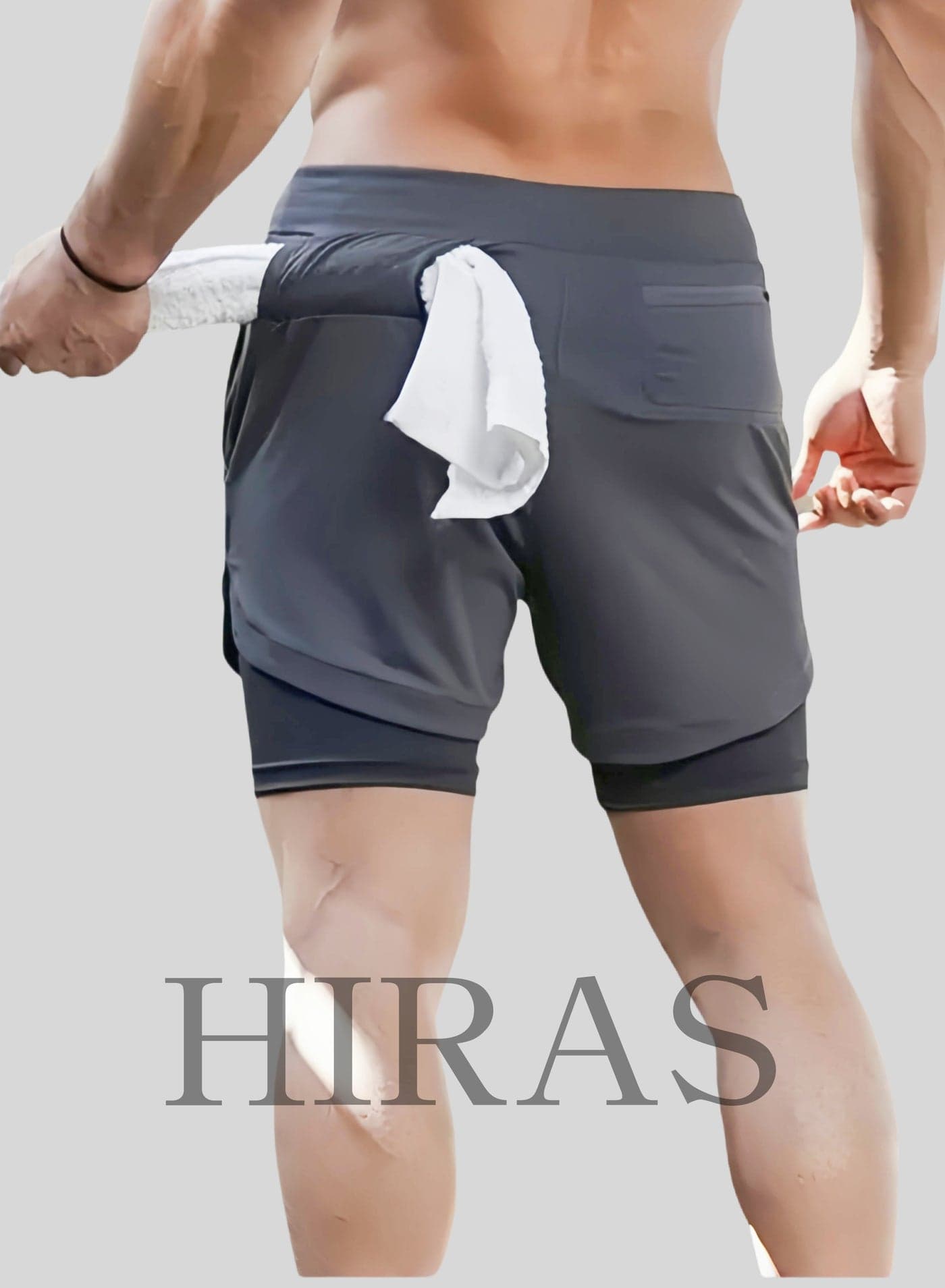 Men's 2-in-1 Gym Running Shorts with Pockets, Quick Dry Lightweight Athletic Workout Shorts, Loose Breathable Drawstring Training Sport Short Pants, XL Size