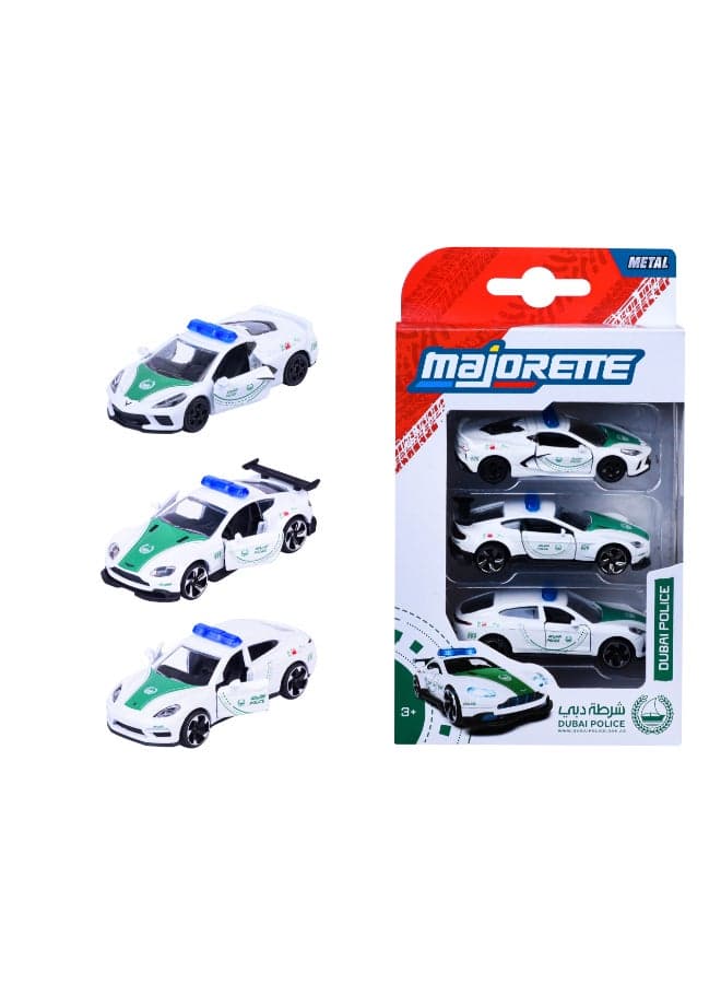 Majorette Dubai Police 3 Pack Die Cast – Super Car's (1:64 Scale) – Die-Cast Toy Car for Kids & Collectors