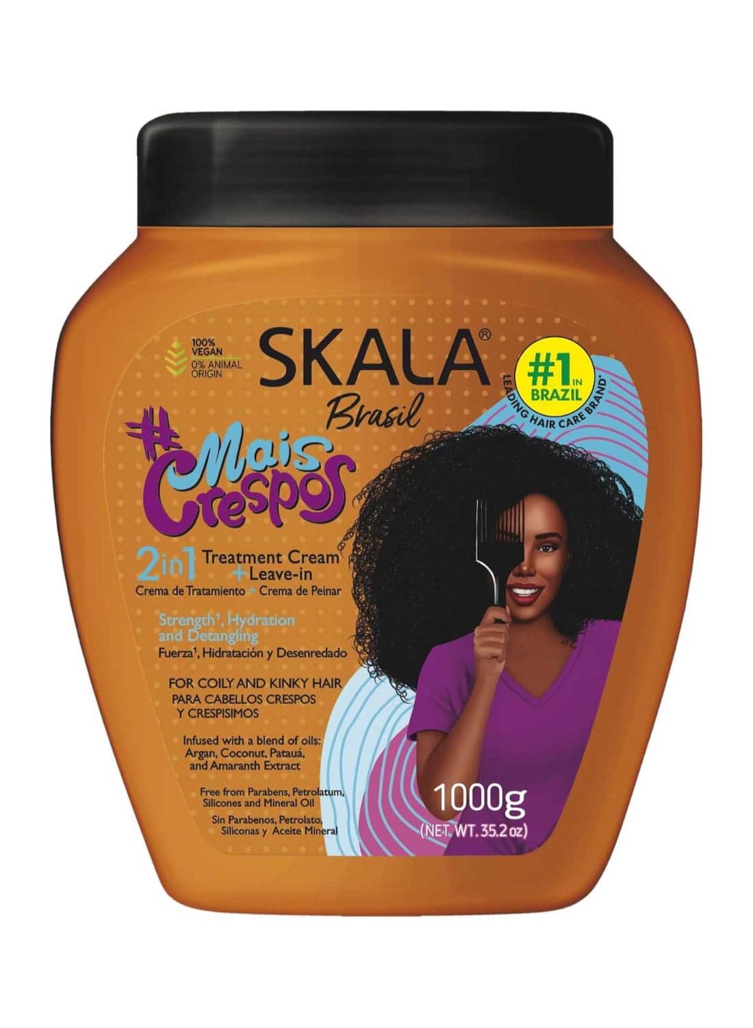 Expert Mais Crespos 2-in-1 Cream And Conditioner for Curly Hair I Hydration and Detangling I 1000 grams