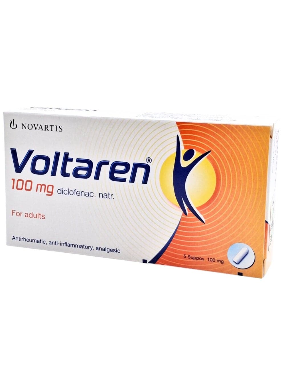 Voltaren Diclofenac 100mg Adult Suppository (Muscle, Joint & Back Pain Relief, 5 Count)