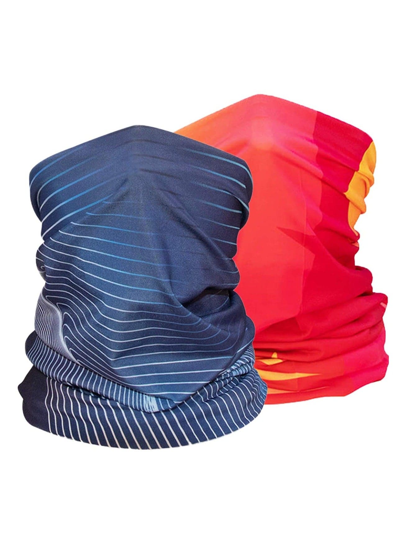 Breathable Bandana Facemask, Summer Cool Neck Tie Facemask Dustproof Sun Protection Scarf Breathable Bandana for Outdoor Protection Men and Women Fishing Cycling Running (2 Pieces)