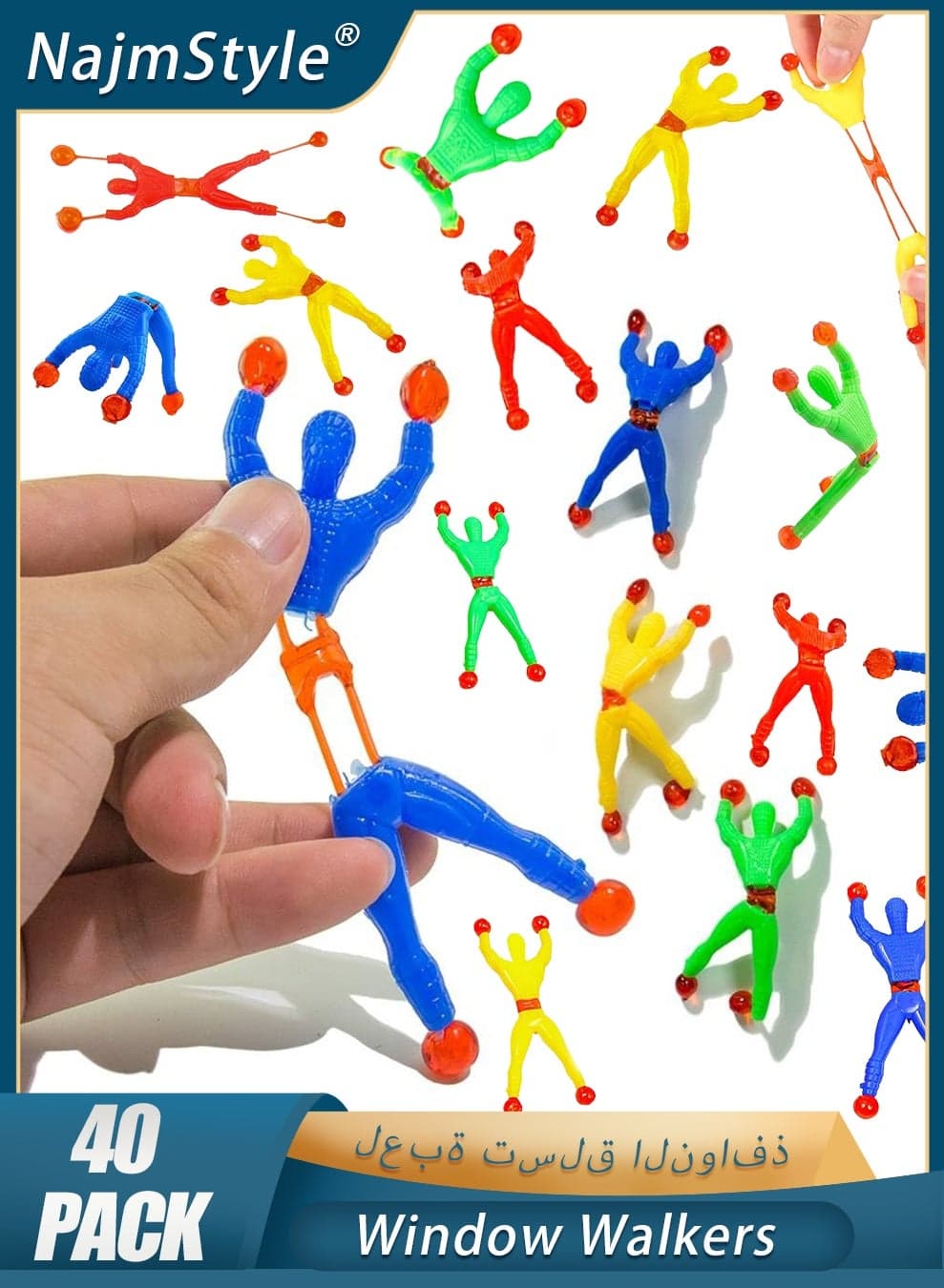 Window Walkers Crawlers Men Window Crawlers Men Window Climber Toy Multicoloured Sticky Wall Climber Rolling Men for Children Party