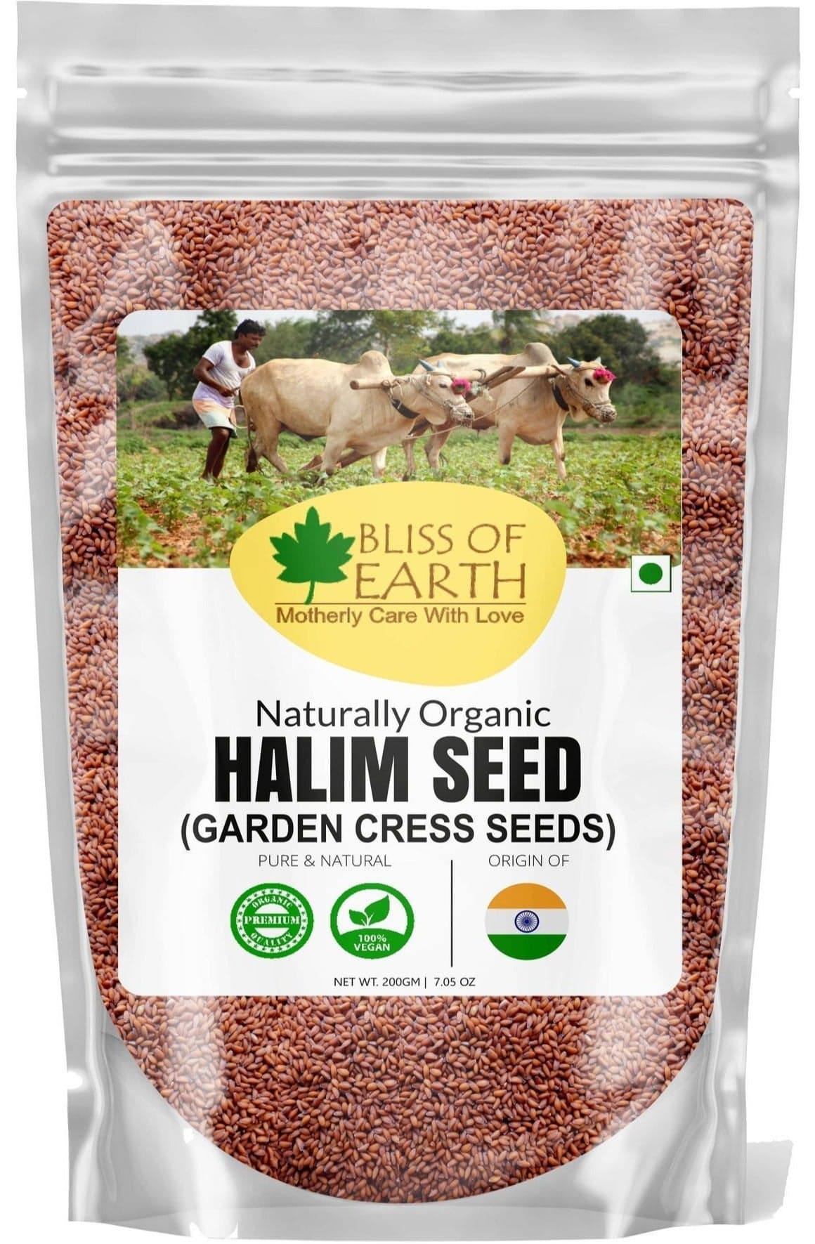 Bliss of Earth Halim Seeds 200g | Garden Cress Seeds (Aliv Seeds) | Iron Rich Natural Superfood | Supports Energy, Hair Growth, Weight Loss, & Digestion | Edible Seeds for Daily Nutrition