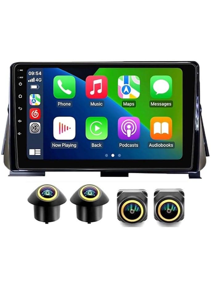 Android Car Stereo for Nissan Sunny 2020-2024 4GB RAM 64GB ROM Support Carplay, M-Link Wi-Fi BT, Radio GPS, 9 Inch IPS.QLED, Fast interface, Touch Screen with 360D Camera Included