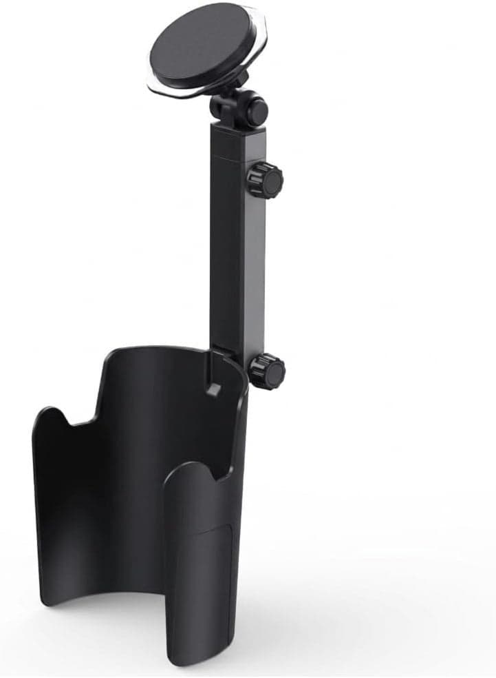 Magnetic Car Phone Holder Cup Holder Mount with Adjustable Telescopic Arm 360° Rotation Strong Anti Shake Grip One Hand Operation