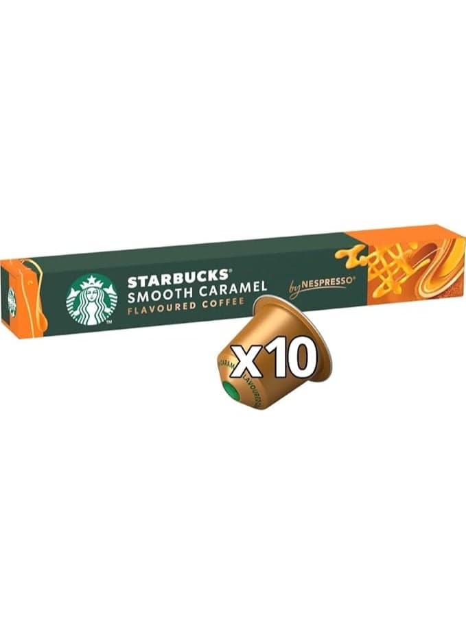Nespresso Smooth Caramel Flavoured Coffee 10 Capsules 51grams