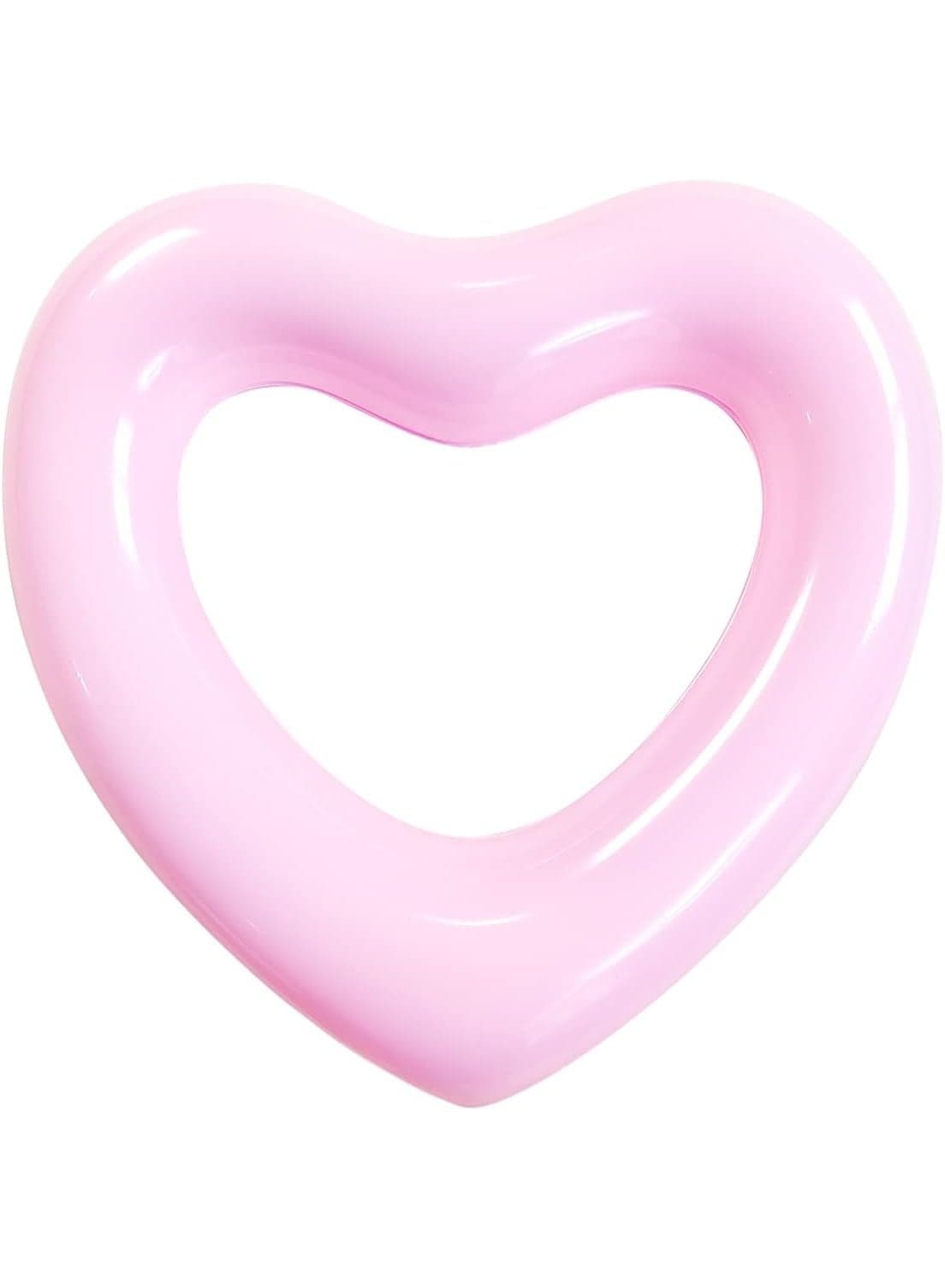 Inflatable Swim Rings, Heart Shaped Swimming Pool Float Loungers, Fordable Pool Toys for Summer Beach Water Party, Thick Pvc Material, Well Resistant To Extrusion and Tear, for Kids and Adults