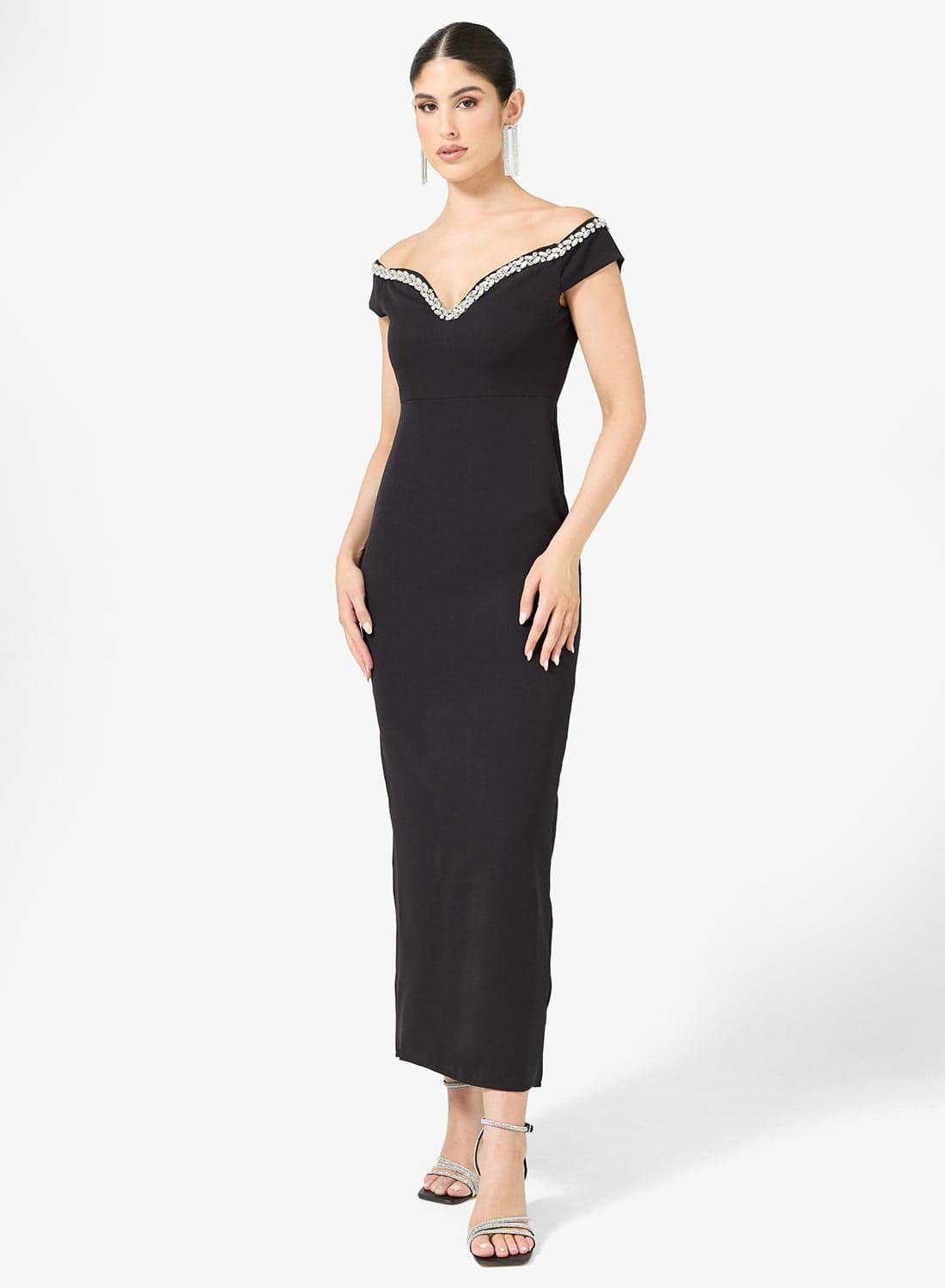 Off Shoulder Embellished Dress