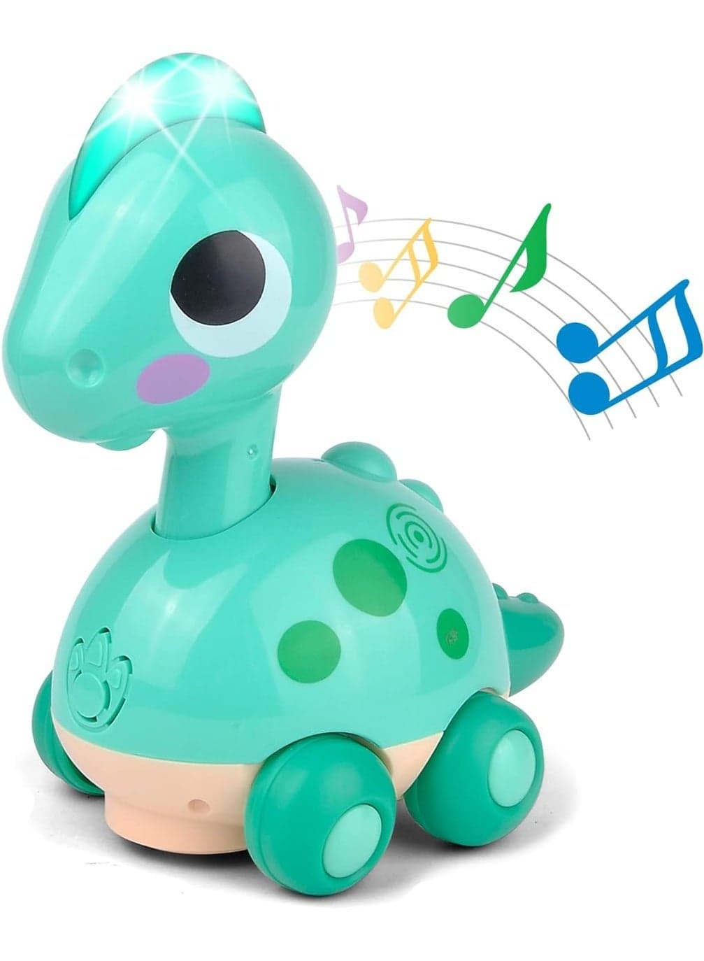 Dinosaur Baby Boy Toys for 6 Month Old Boy Toys 12-18 Months with Music/Light Crawling Toys, Touch & Go Toddler Tummy Time Toys for 1 2 Year Old Boy & Girl Gifts