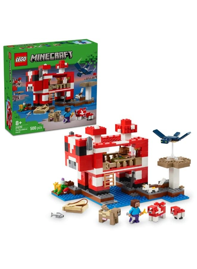 Minecraft The Mooshroom House Building Toy Set 21270 (Age 8+, 500 Pieces)