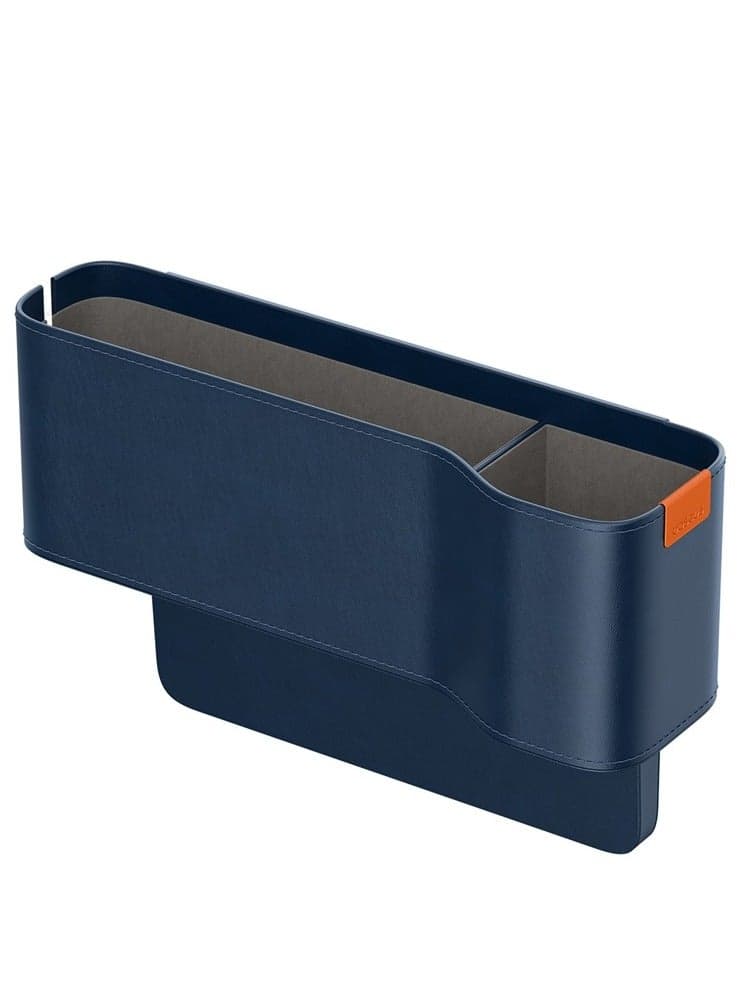 Car Seat Gap Organizer with Cup Holder | Front Seat Console Storage Box for Cell Phones, Keys, Coins, Cards, Wallets, Sunglasses & Drink Bottles | Perfect for Driver & Passenger Side | Essential Car Accessory for a Tidy Interior | Universal Fit for All Vehicles Durable | Stylish & Functional Car Organizer (Galaxy Blue)