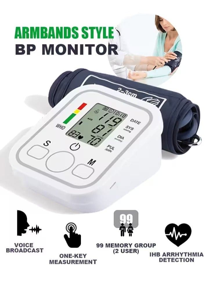 Full-Automatic Blood Pressure Machine BP Monitor with Voice Broadcast Function