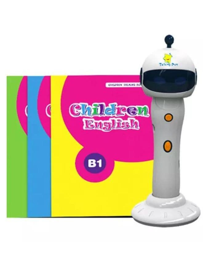 Multi-Languages Learning Talking Pen Educational Toy with 3 Books for Kids to learn Music, Record, words in English, Arabic, Spanish, French, Korean and Chineese