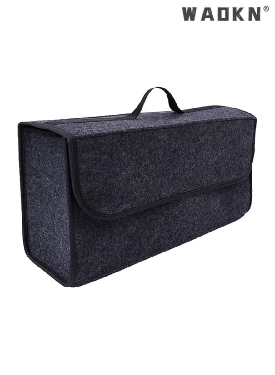 Car Soft Storage Box Trunk Bag, Travel Organizer Accessories, Deep Grey, Durable for Easy Storage, Perfect for Keeping Your Vehicle Clutter - Free and Organized on Road Trips and Daily Commutes