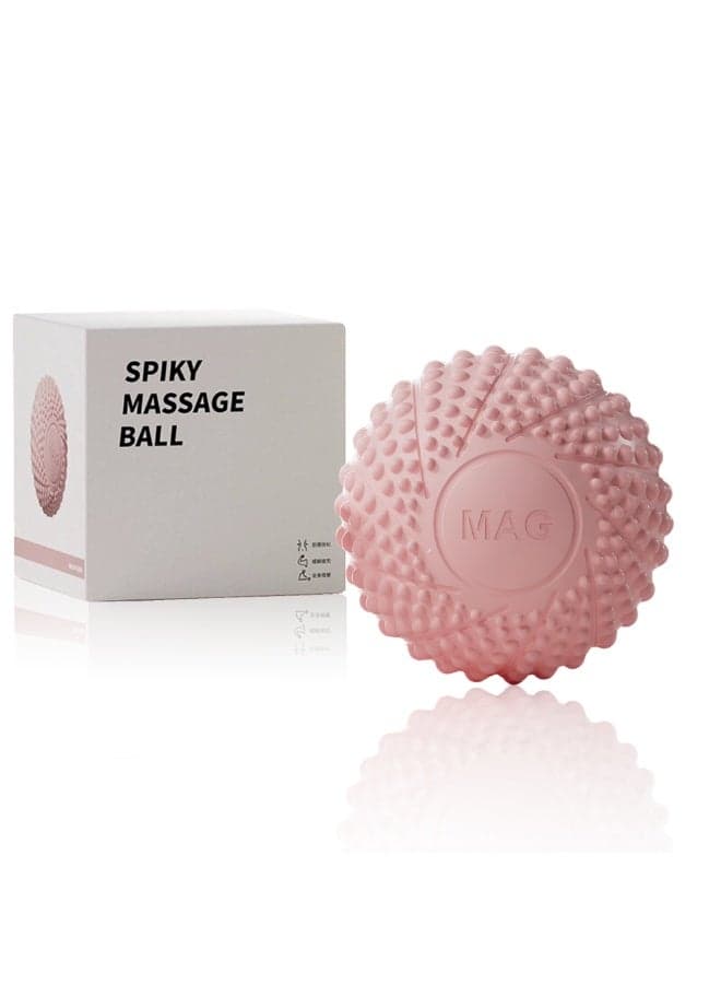 LOUCKY 6.5cm Massage Balls for Myofascial Release & Trigger Point Therapy, Lacrosse Massage Balls with 3D Massage Points & Magnetic Therapy – Suitable for Back, Neck, Shoulders, etc. (1 Pack, Pink)