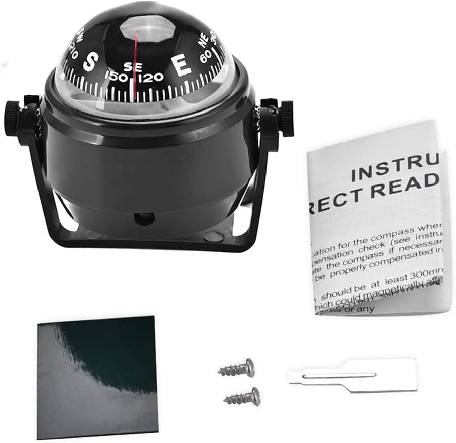 LC550 Black Electronic Adjustable Marine Navigation Ball for Boats and Vehicles