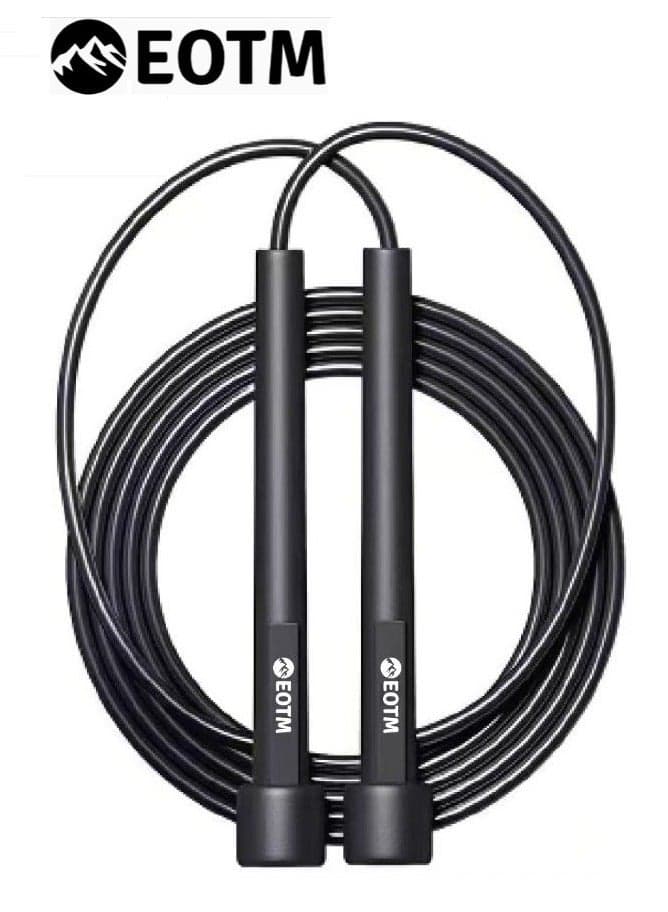 Skipping Jump Rope For Men and Women With Adjustable Height Black