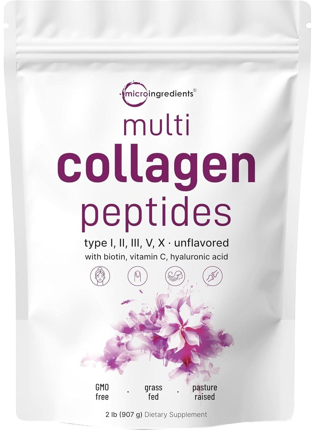 Multi Collagen Peptides, Unflavored, 2 Lb
