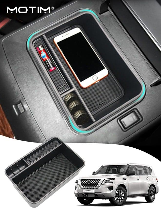 Central Armrest Storage Box, Center Console Organizer Storage Tray for Nissan Patrol Y62/Infiniti QX80