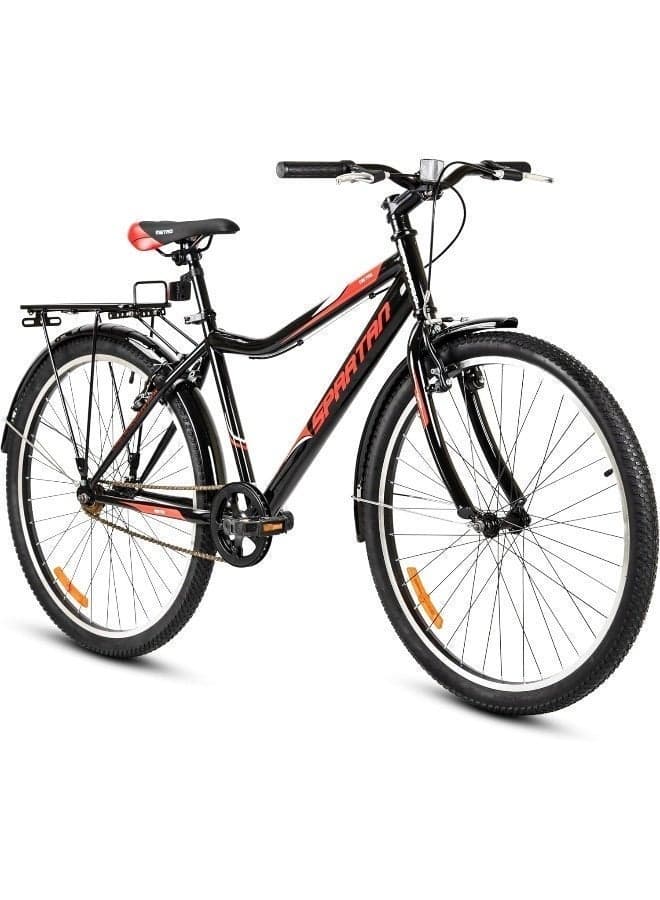 Metro Commuter 24-Inch Bike | 24 Inch Wheel Size | Single Speed | Lightweight Frame | Black/Grey Color