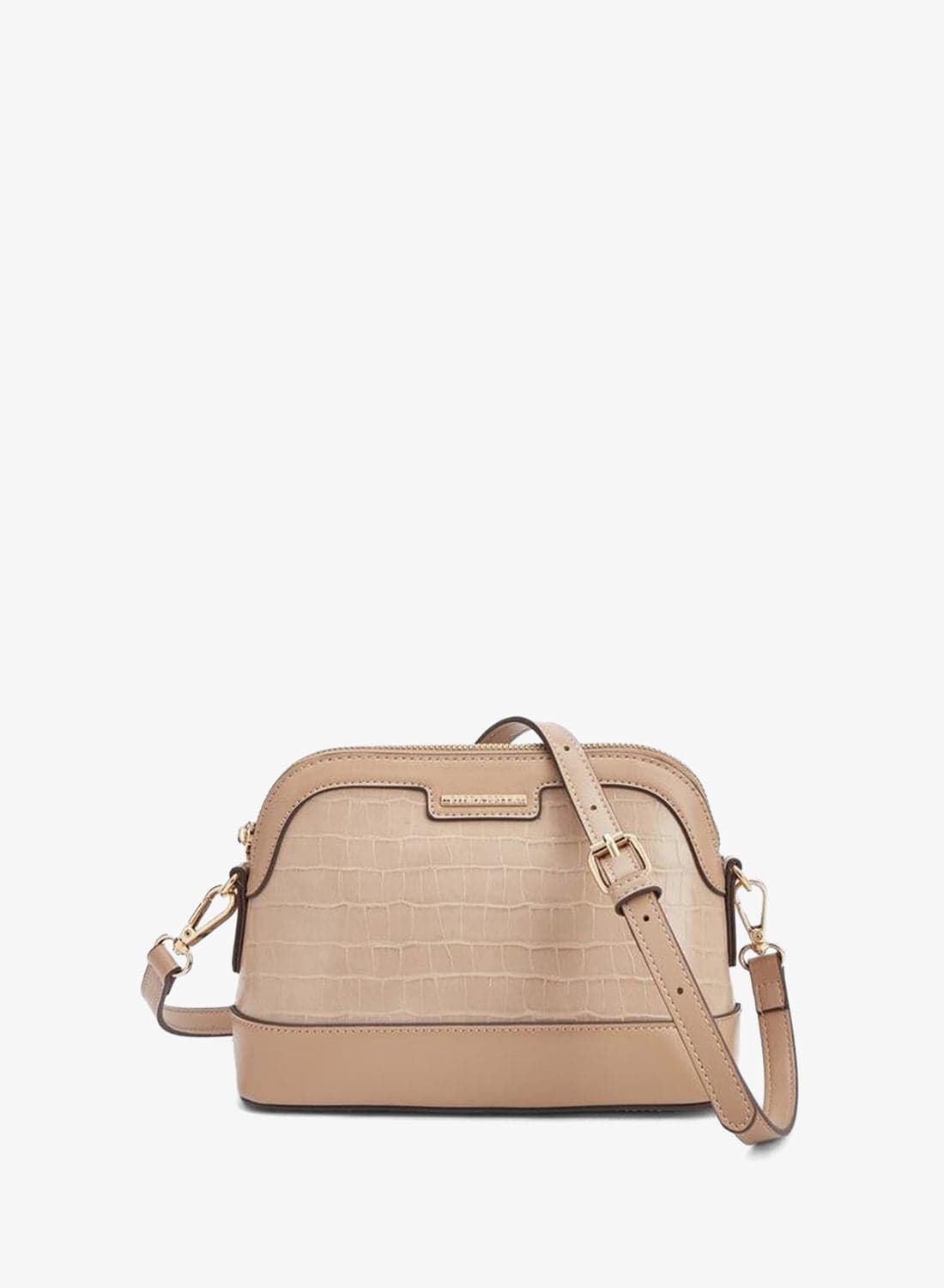 Textured Crossbody Bag with Detachable Strap