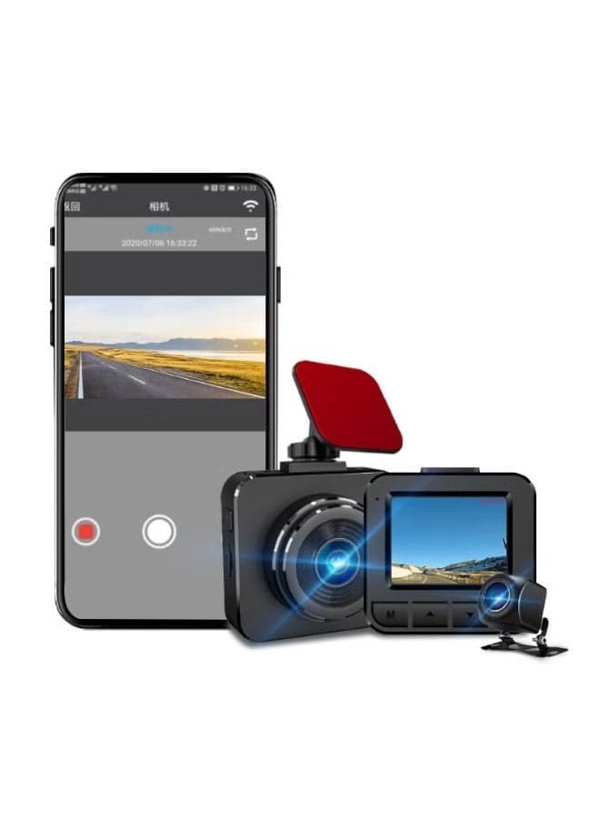 Car Dash Cam Recorder 1080P Full HD – App Control Dash Camera with Super Capacitor, Loop Recording & HDMI Output for Driving Safety, Front Car Camera