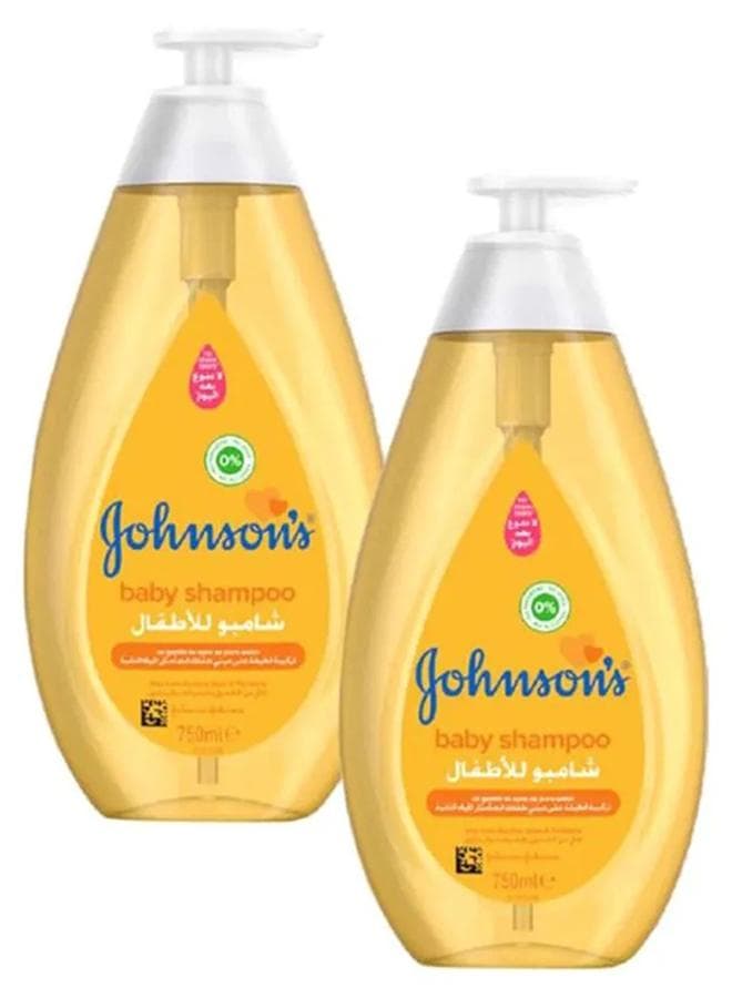 Pack Of 2 Gold Baby Shampoo, Hypoallergenic, ph. Balanced, 750Ml - 9712398098903