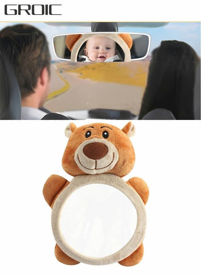 Baby Car Mirror Safety Car Seat Mirror for Rear Facing Infant Wide View Rear Shatterproof Adjustable 360 Swivel Car Backseat Mirror Easy Assembled Car Seat Mirror Automotive Interior