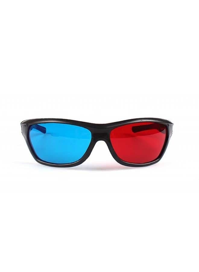 Red And Blue 3D Glasses, 3D Stereoscopic Glasses, ABS Non-Flashing 3D Glasses (Red+Blue)