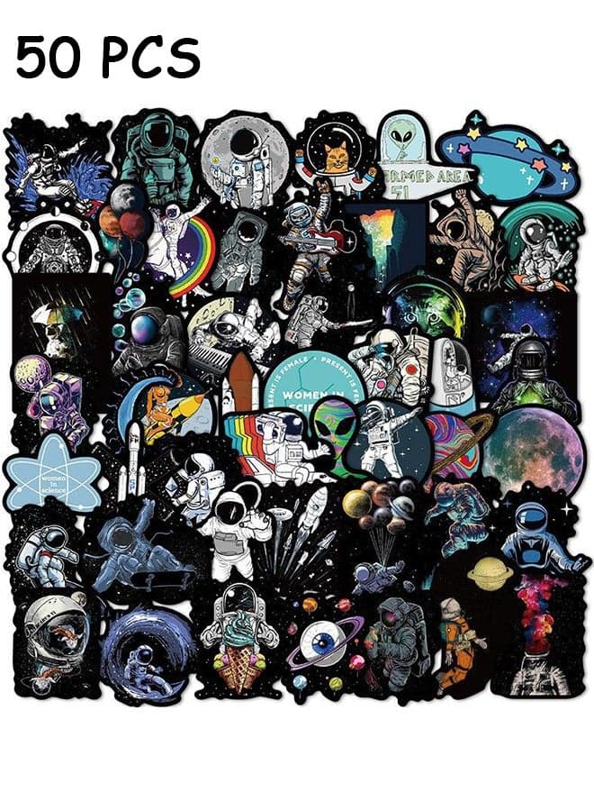 Space Stickers For Water Bottles 50 Pcs Astronaut Stickers For Laptop Phone Skateboard For Kids Teens Decal
