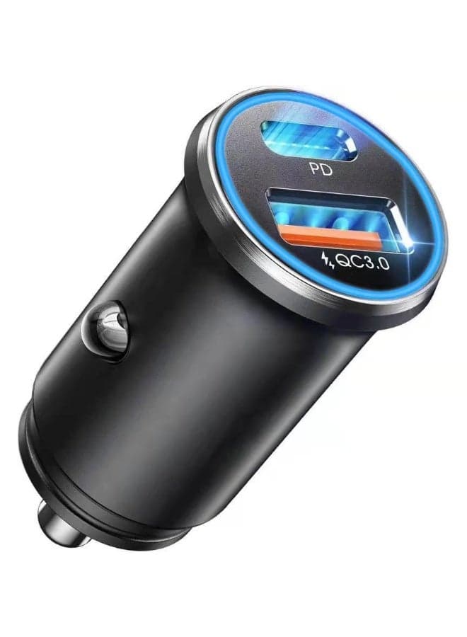 30W Car Phone Charger USB C, Cigarette Lighter Adapter, Car Accessories for iPhone, USB C Car Charger Adapter USBC Type C 12v-24v, for iPhone 17 Pro Max 16 15 14 13 12, Samsung Google iPad Andorid