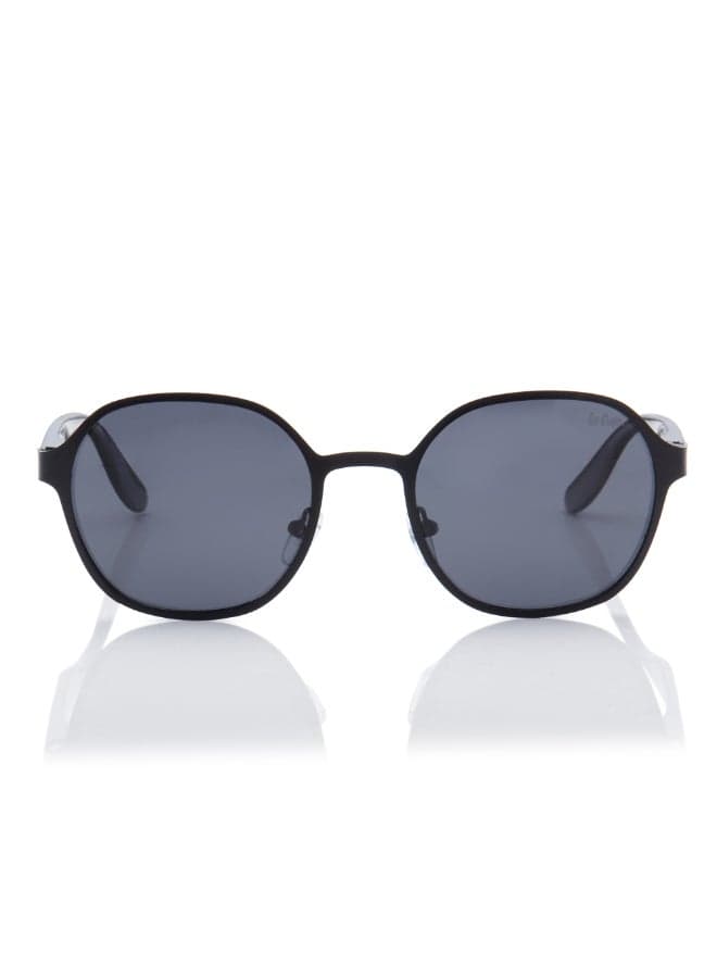 Unisex Polarized Sunglasses Matte Black Frame Grey Mirror Lens 51mm - LC1211C01