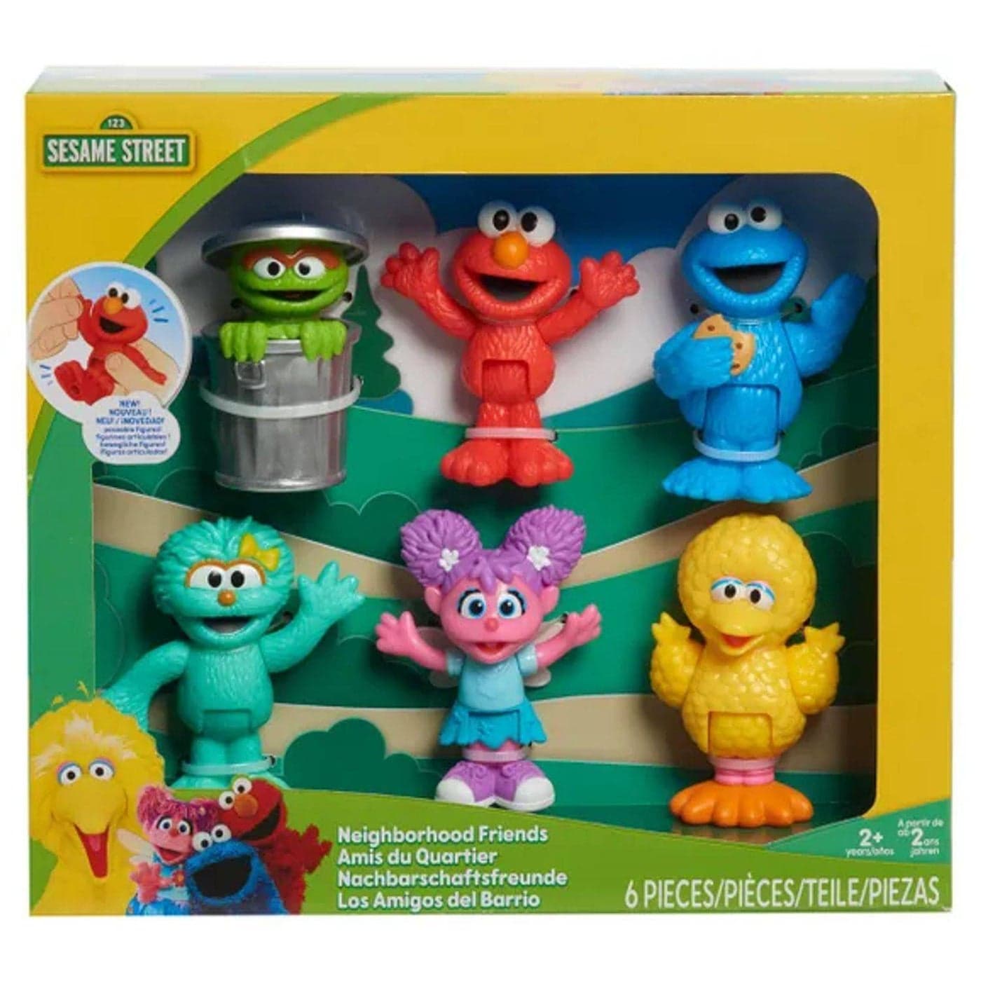 Sesame Street Neighborhood Friends Figure Set (7.62 cm, Pack of 6)