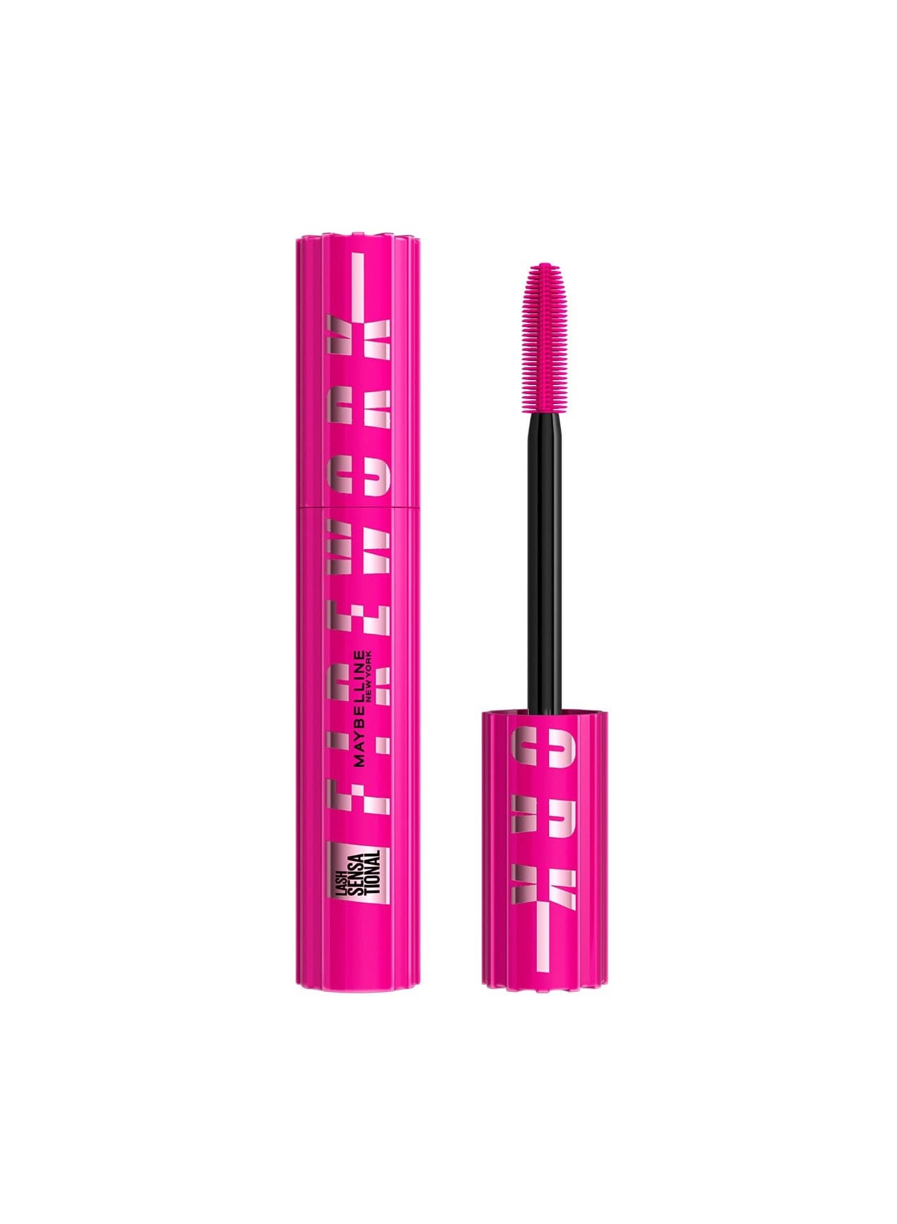 Maybelline Lash Sensational Firework Washable Mascara, Lengthening & Volumizing Mascara for up to 24HR wear, Blackest Black