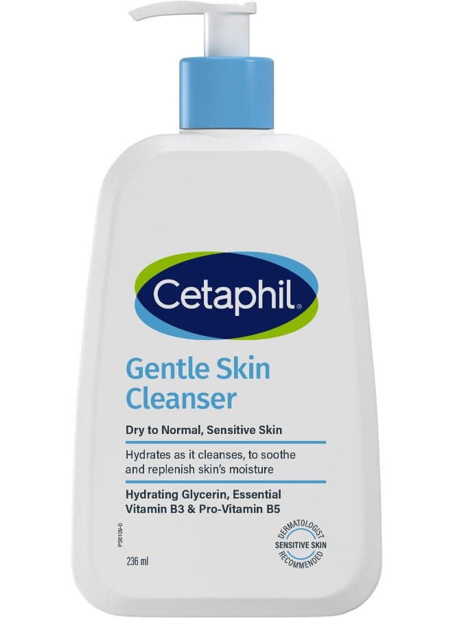 Gentle Skin Cleanser, Face And Body Wash For Dry To Normal, Sensitive Skin, Unscented clear 236ml