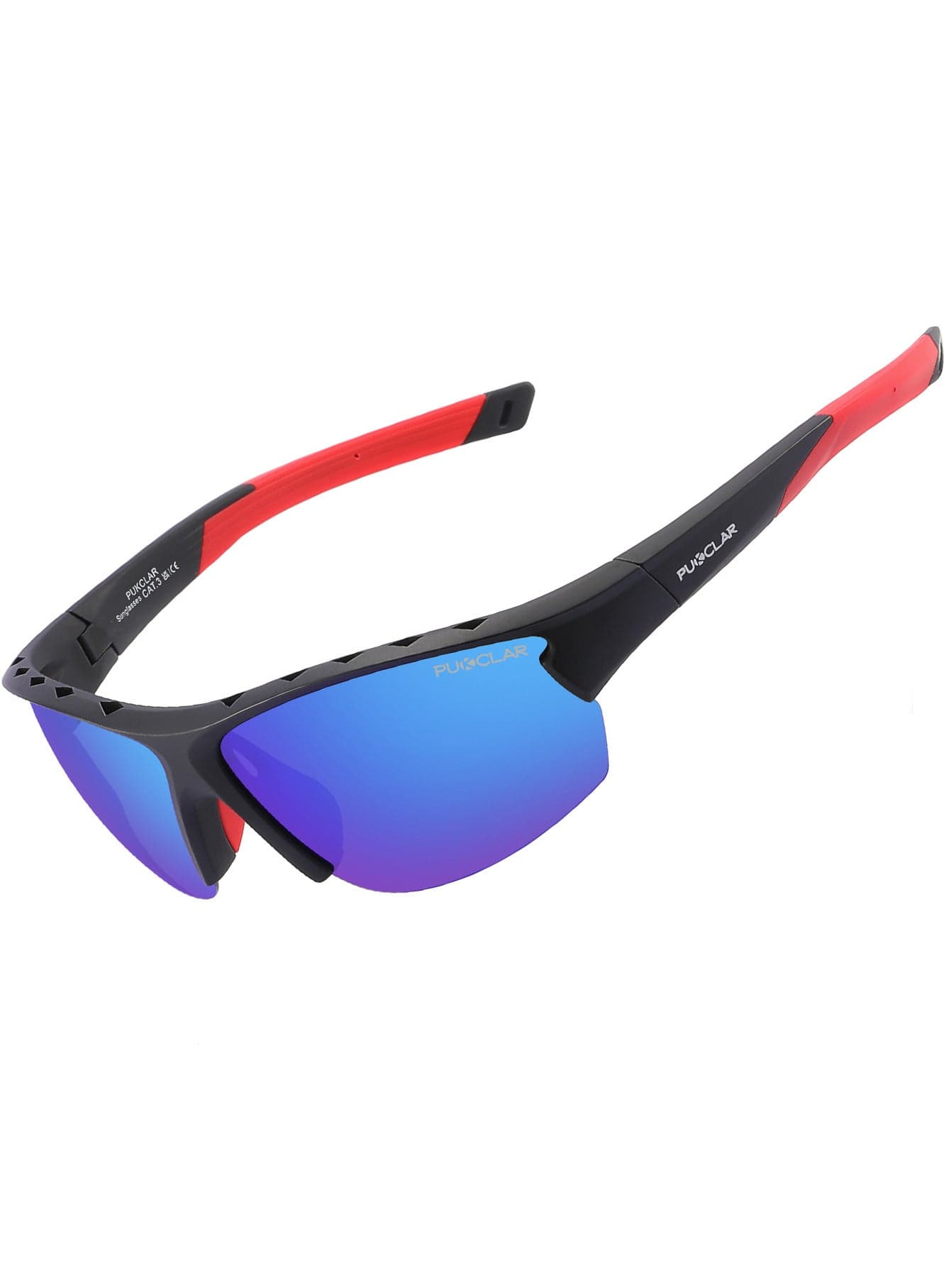 PUKCLAR Polarised Sports Sunglasses for Men Women Cycling Glasses UV400 Protection Sun Glasses For Running Driving Fishing Travel